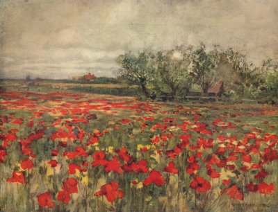 ポピーフィールド、c1900、c1915 作： George Hitchcock