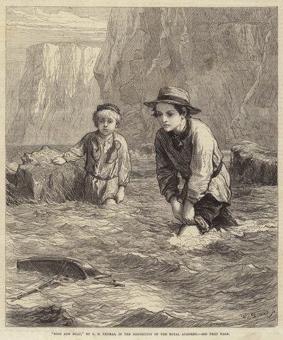 男の子とボート 作： George Housman Thomas