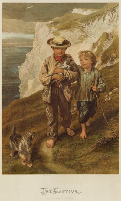 キャプティブ（chromolitho） 作： George Housman Thomas