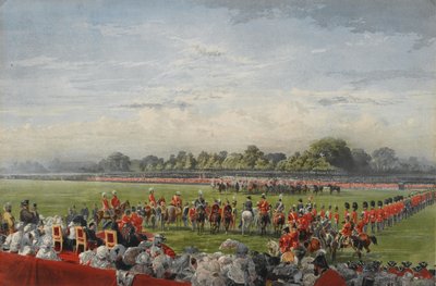 1857年6月25日ヘンリーグレイブスアンドカンパニー発行のビクトリア女王、ハイドパーク、1857年6月26日のVCの最初の配布 作： George Housman Thomas