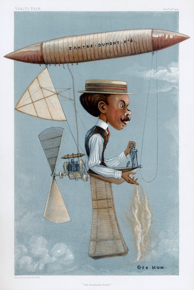 ブラジルの航空のパイオニア、アルベルトサントスデュモン、1901 作： George Hum