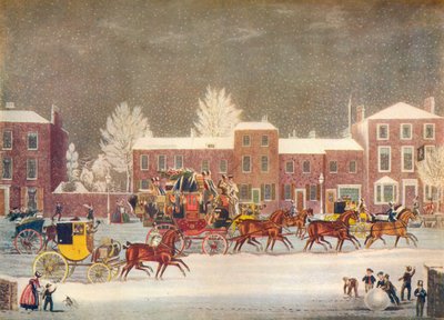 19世紀のクリスマスへのアプローチ 作： George Hunt