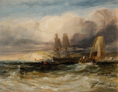 テムズ川沿い - ティルベリー フォート、1840 年。 作： George Hyde Chambers