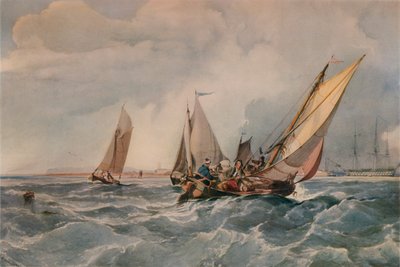 釣りスマック、1835 作： George Hyde Chambers