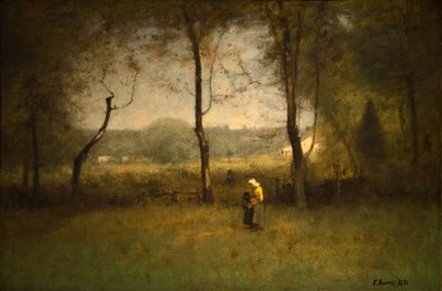 「薪を集める人々、ある秋の午後」 作： George Inness