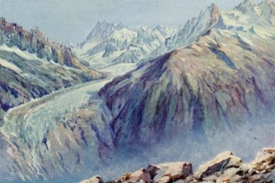ラ・フレジェール」の "The Mer De Glace"（カラーリトグラフ版 作： George Jackson Flemwell