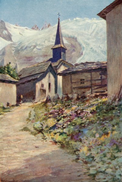 The Village of Tour（カラーリトグラフ 作： George Jackson Flemwell