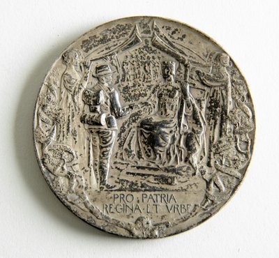 亥の子戦争からの市帝義勇軍の帰還を記念したメダル 作： George James Frampton