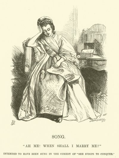 あたしンち』のイラスト私はいつ私と結婚しようか？(彫刻) 作： George John Pinwell