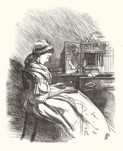 Stanzas on Woman」のイラスト（エングレービング 作： George John Pinwell