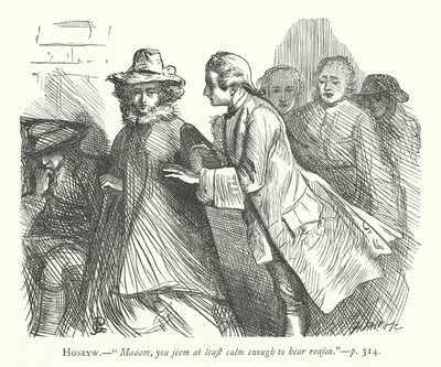 The Good-Natured Man」のイラスト（エングレービング）。 作： George John Pinwell