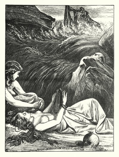 The Last of the Sirens (e.g. The Last of the Sirens) (彫刻) 作： George John Pinwell