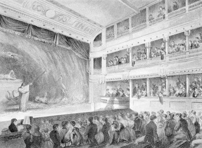 リトルシアターのインテリア、ヘイマーケット、1815年 作： George Jones