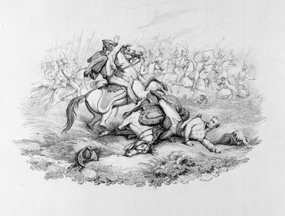 ウォータールーの記憶に残る戦い-1815年のリグニーの戦いにおけるブリューチャー元帥の危険な状況？ 作： George Jones