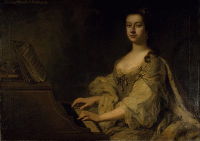 シャーロット・ボイル夫人の肖像」 1748年頃 油彩・キャンバス 作： George Knapton