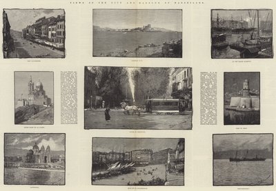 マルセイユの街と港の眺め 作： George L. Seymour