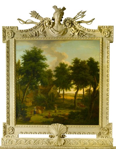 人物のいる風景、1757 作： George Lambert