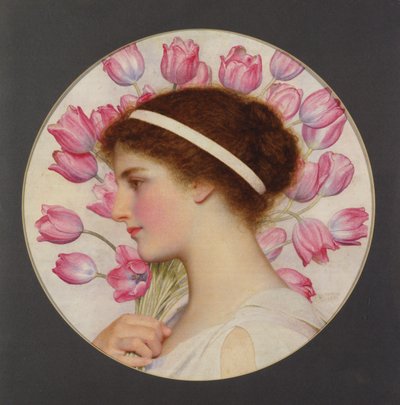 チューリップフェスティバル、1920年頃（紙にトイレ） 作： George Lawrence Bulleid