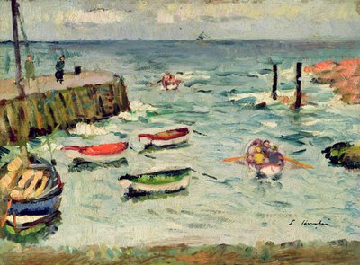 夏の日、ラルゴ（油彩・パネル） 作： George Leslie Hunter