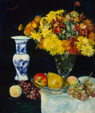 花瓶の花と果物 1897-1931年頃 油彩・カンヴァス 作： George Leslie Hunter