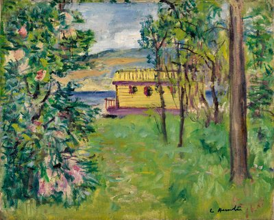 ハウスボート、ローモンド湖、1924-31年頃（キャンバスに油彩） 作： George Leslie Hunter