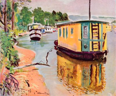 ハウスボート、ローモンド湖、c1924 作： George Leslie Hunter