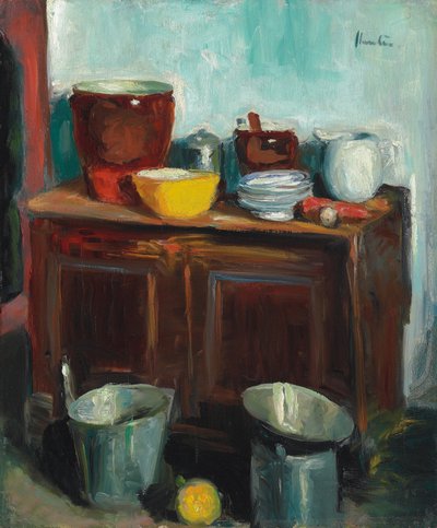 台所用品、 作： George Leslie Hunter