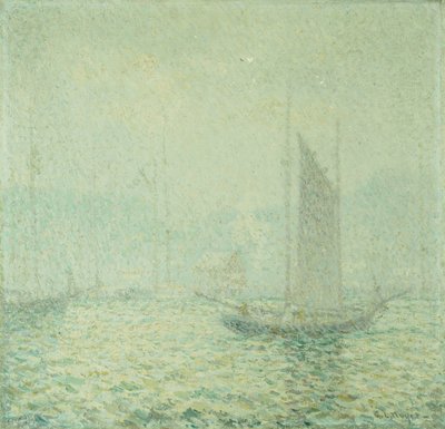 港の霧（キャンバスに油彩） 作： George Loftus Noyes