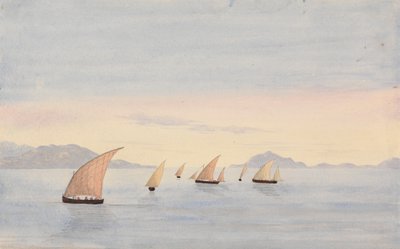スペインのタリファ ポイントとアフリカのモンス アビラ 作： George Lothian Hall