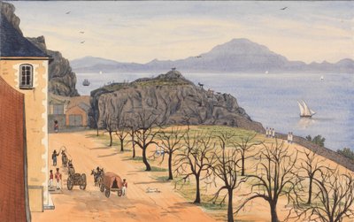 ジブラルタルの病院から見たアフリカの山々 作： George Lothian Hall