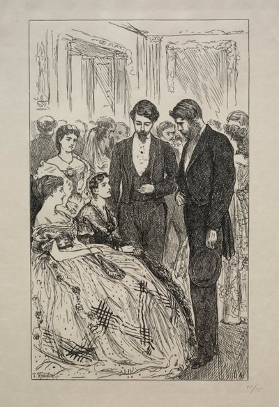 何もないことについての大騒ぎ、1866年。 作： George Louis Palmella Busson Du Maurier