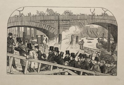 ロンドン橋の生活の流れ-橋の下、1863年。 作： George Louis Palmella Busson Du Maurier