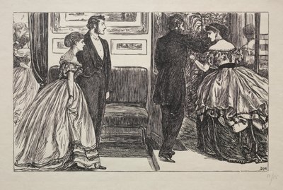 ダイヤの女王-彼女の勝ちと負け方、1866年。 作： George Louis Palmella Busson Du Maurier