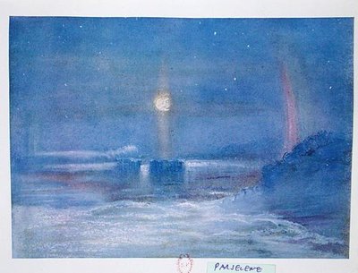 南極、サー・アーネスト・シャックルトン（1874-1922）の「Nimrod in the Antarctic 1907-09」からのイラスト 作： George Marston