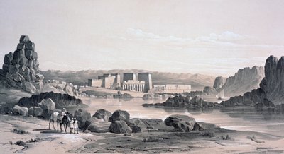 フィラエ、南を見る、エジプト、1843 作： George Moore