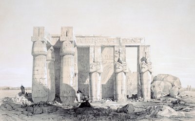 ラムセイオン、ルクソール、エジプト、19世紀 作： George Moore