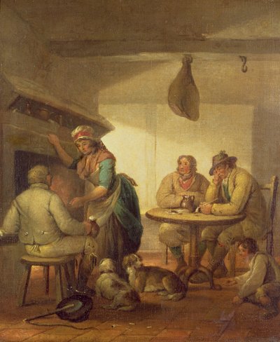 カントリーフォークバイアンインファイアー、1796 作： George Morland