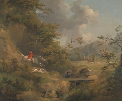 丘陵地帯での狐狩り 作： George Morland