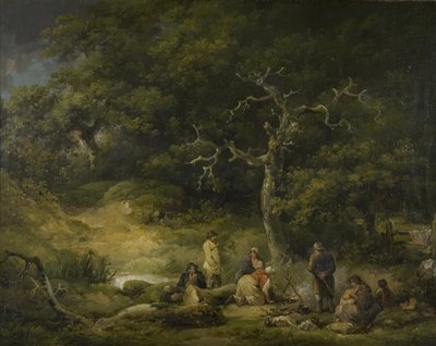 風景の中のジプシー、1790年頃（キャンバスに油彩） 作： George Morland