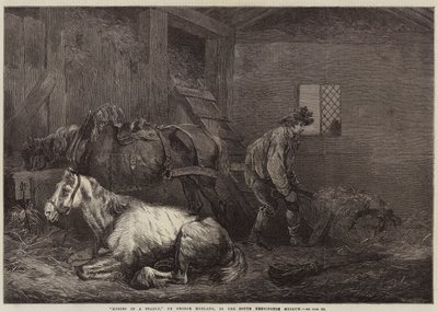 馬小屋の馬 作： George Morland