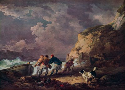 海岸：ボートでの漁師の運搬、1791年。 作： George Morland