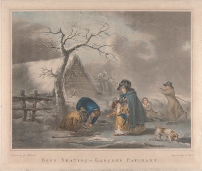 4 個セット: ボーイズ スケート 作： George Morland