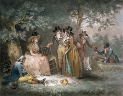 ウィリアムワード（1766-1826）によって刻まれた釣り人のリパス、パブ。 JRスミス、1789年（メゾチント彫刻） 作： George Morland