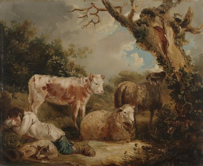 羊飼いの休憩 作： George Morland
