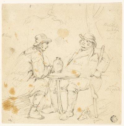 テーブルの二人の男 作： George Morland