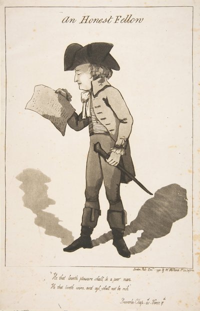 1790年12月1日、正直な研究員。 作： George Moutard Woodward