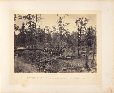 ジョージア州アトランタの戦場、1864年7月22日、No.1 作： George N. Barnard