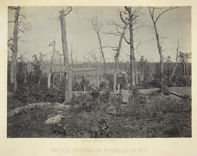 ジョージア州レサッカの戦場、No. 3、1866。 作： George N. Barnard