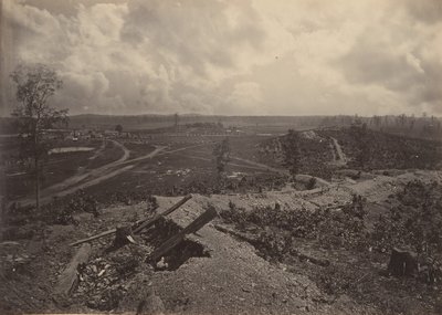レサッカの戦場、ジョージア第 4、1860 年代。 作： George N. Barnard