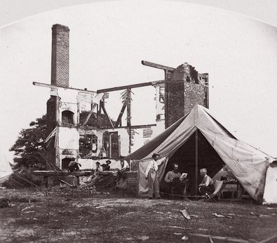 ブルラン、ヘンリー夫人の家、1861 年 7 月 21 日、1861 年。 作： George N. Barnard